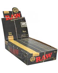 Raw rolling papers are packed in a box